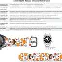 22mm Holiday Christmas Thanksgiving Watch Band Compatible with Samsung Galaxy Watch 46mm/Galaxy watch 3 45mm/Gear S3 Classic/Frontier Replacement Watch Strap