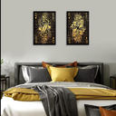HJL Art Poker Wall Art Playing Card Painting for Game Room Living Room Bedroom King and Queen Pictures Canvas Prints Men Women Gift Framed 2 Planes (24''W x 32''H x2)