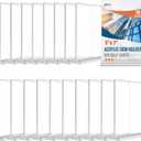 Dynta 18 Pack Acrylic Sign Holder 5x7 Inches Clear Picture Frame Vertical Table Double Sided Menu Flyer Holder T Shape Plastic Display Stand for Office Restaurant Store Wedding Party