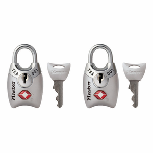 Master Lock 4689T TSA Approved Keyed Lock, 2 Pack, Colors May Vary