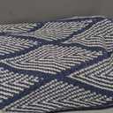 DII Diamond Throw Collection Fringed Woven Cotton Blanket, 50x60, Denim Blue