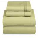 Hearth & Harbor Full XL Size Sheets - 4 Piece Bed Sheet Set, Hotel Luxury Double Brushed Bed Sheets - Extra Soft Bedding Sheets & Pillowcases, Full XL, Sage