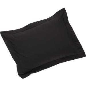 Crescent Tailored 100% Pure Natural Cotton Standard Pillow Shams - Hypoallergenic - 200 TC 26"x30" (Black)