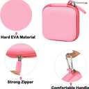 Chip Card Reader Scanner Case, Hard Carrying Bag Holder Fits Square A-SKU-0485 Contactless and Chip Reader with USB Charge Cable for EMV Chip Cards/Apple Pay/Android Pay/More - Pink