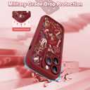 KANGHAR Case for iPhone 12 Pro Case, Cute Mushroom Art Design Soft TPU Shockproof Protective for Women Girls Slim Phone Cover-Wine Red