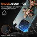 Case for iPhone 15 Pro Max, Magnetic Hybrid Shockproof Protective Phone Case with MagSafe Compatible Design, Floral Cross