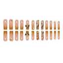 3 x Long Press on Nails Square - Gold Fake Nails with Butterfly Charms Design - Glitter Full Cover Stick on False Nails - for Women 24 Pcs (Standard)