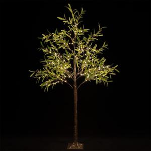 6ft Lighted Olive Tree with 300 Warm White LED Lights for Holiday Decor - Dimmable, UL Certified - Ideal for Indoor and Outdoor Decoration