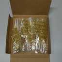 60 Pieces Pearl Stick Stems Bouquets, 4mm Bead String Garland Beaded Spray Filler Floral Arrangements Tree Picks Wedding Party Decoration, Christmas Tree Picks (Gold)