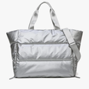 Travel Duffel Bag, Sports Tote Gym Bag, Weekender Overnight Bag With Wet Compartment, Lightweight Carryon Bag For Women, Travel, Gym, Yoga (Silver)