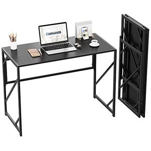 Elephance Folding Desk Writing Computer Desk for Home Office, No-Assembly Study Office Desk Foldable Table for Small Spaces