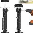Adjustable Camper Slide Out Support Jacks from 13.8"-26.8", 1 PCS RV Trailer Stabilizer Jacks with Rubber Pad for RV Patio, Aluminum Gear Box (Electric Drill Adjust),Supports Up to 5,000 lbs