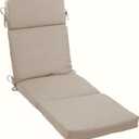 Arden Oceantex Outdoor Chaise Lounge Cushion, 72 x 21, Patio Cushion, Rain-Proof, Fade Resistant, Natural Tan
