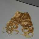 MY-LADY Wavy Halo Hair Extensions Real Human Hair for Women Golden Brown & Bleach Blonde Clip in Remy Hairpiece with Adjustable Invisible Wire 16 Inch 65G