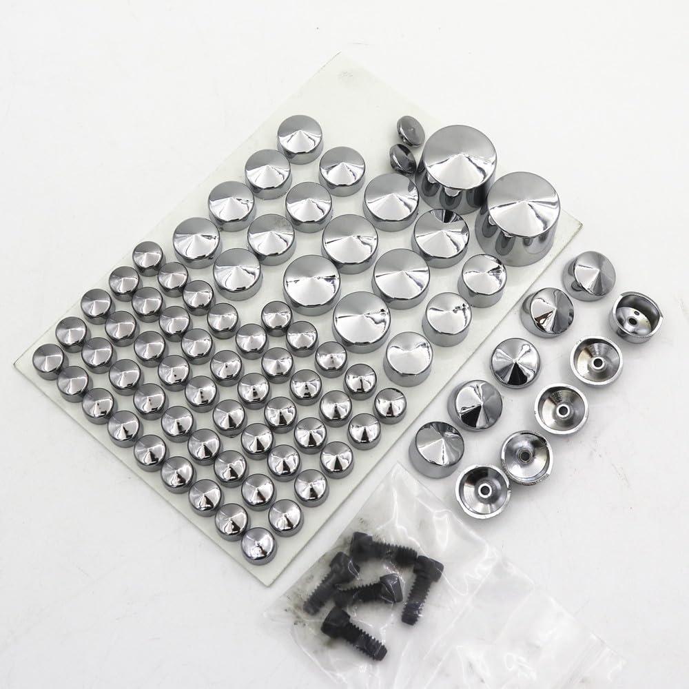 81Pcs Bolt Caps Topper Cover for Harley Softail Twin Cam 2007-Up