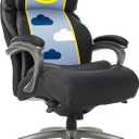 Serta Jackson Big and Tall Executive Home Office Chair with Smart Layers Technology, Wide Seat Cushion, Modern Comfy DeskChairs with Rolling Swivel Wheels, Bonded Leather, Black