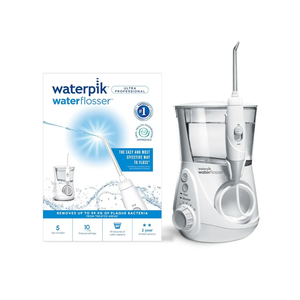 Waterpik Ultra Professional Water Flosser, 7 Tips, Advanced Pressure Control System, 10 Settings, Dental Plaque Removal Tool, White, WP-660UK, 2pin UK Bathroom Plug, Packaging may vary
