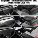 Center Console Armrest Cover Designed for Tesla Model 3 Highland 2024-2027/Model Y Juniper 2025-2027 Refresh,Center Console Accessories for Model 3/Y Interior Accessories 2026 White