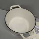 NUTRIUPS Enameled Cast Iron Dutch Oven Pot with Lid Heavy Duty Casserole Dish 4-Quart (Oyster White)