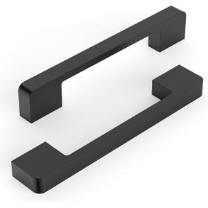 10 Pack 5 Inch(128mm) Kitchen Cabinet Handles Matte Black Cabinet Pulls Kitchen Cabinet Hardware Drawer Pulls for Cupboard Wardrobe