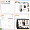 Weysat 2 Pcs 16 x 20 Inch Collage Picture Mat for 3 Sizes Photos or Pictures, 15 Opens Specialty Collage Mat with Rounded Corners for 3 x 2/5.8 x 3.8/4.8 x 6.8 Inch Pictures, Matting Only