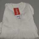 FindThy Womens Cropped Cardigan Sweater Crewneck Solid Color Long Sleeve Button Down Knitted Outerwear Top (White, S)