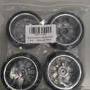 ShareGoo Plastics Wheel Rims w/Rubber Tire RC 12mm Hex Hub Compatible with HSP Tamiya XV01 TT01 Kyosho Traxxas Sakura WLtoys HSP 3Racing 1/10 RC On-Road Racing Touring Car (Blue)