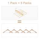 Pants Hangers Space Saving,Closet Hangers 5 Layers 2 Uses Multi Functional Pants Rack,Metal Heavy Duty Wardrobe Organizer Racks for Clothes Trousers Scarves Ties (2Pack Silver)