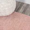JONATHAN Y Haze Solid Low-Pile Pink 4' Round Indoor Area Rug, Coastal,Bohemian,Minimalist,Classic, Easy-Cleaning for Living Room,Bedroom,Kitchen,Pet Friendly,Non-Shedding (SEU100P-4R)