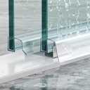 Sliding Shower Door Bottom Seal, 2 PCS 3/8" x 36" Sliding Shower Door Sweep for 3/8Inch Glass, Frameless Glass Door Seal Strip Stop Shower Leaks and Create a Water Barrier