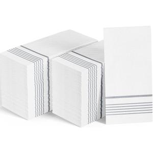 400 Pack Paper Dinner Napkins, Absorbent Paper Napkins, Premium Quality Guest Towels, 2-Ply Disposable Hand Towels for Kitchen, Events, Parties or Events (Silver)