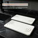 2Pack Water Absorbing Stone Tray,Instant Dry Sink Tray Quick Drying Diatomite Bathroom Tray Countertop, Stone Drying Mat for Kitchen Counter Coasters, Soap Dish Holder(8.3"x 4")