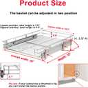 DINDON 1 Tier Pull Out Cabinet Organizer (20" W x 18" D) Heavy-Duty Metal Sliding Drawer Shelf, Slide Out Wire Basket for Kitchen Cabinets, Pantry, Bathroom, Chrome Finish