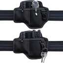 2-Pack Multitool Sheaths for Belt,Nylon Belt Organizer for 4-5 Leatherman Gerber Tools, Knife Pouch with Belt Loop for Men,Multitool Pouch with Flashlight Holder, Keychain Clip