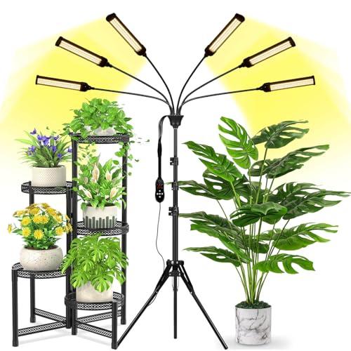 LED Grow Lights for Indoor Plants Full Spectrum, 540 LEDs Plant Lights for Indoor Growing with 58" Adjustable Stand, Plant Grow Lights with Auto 3/6/9/12/15/18H Timer for Indoor Tall Plants.