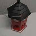 Kingsyard Metal Bird Feeder for Outdoors Hanging, 3 lbs Seed Feeder, Wild Bird Feeders for Garden Cardinal Finch Bluebird, Easy to Fill & Clean, Red