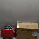 SMEG 2 Slice Toaster with 6 Presets and Defrost Function and Removable Crumb Tray TSF01RDUS, RED