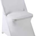 Howhic Folding Chair Covers for Party 12pcs, Sliver Universal Spandex Chair Covers for Folding Chairs, Stretchy Fitted Chair Covers for Wedding, Party, Banquet, Conference (12pcs, Sliver)