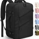 Capolo Travel Backpack for Women Men Waterproof Laptop Backpack Flight Approved Carry On Backpack Overnight Weekender Bag College Bookbag for Business, Work, Traveling Fits 17 '' Laptop,Black