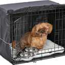 MidWest Homes for Pets Double Door iCrate Starter Kit, 24-inch Dog Crate Bundle for Small Breeds, Includes Cage, Pet Bed, 2 Bowls and Privacy Cover