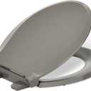 KOHLER 4639-RL-K4 Cachet ReadyLatch Round Toilet Seat Soft Close, Cashmere
