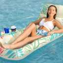 Jasonwell Inflatable Pool Float Adult - Pool Floaties Lounger Floats Floating Chair Raft with Adjustable Backrest Cup Holders Water Floaty Lake Lounge Tanning Floats Beach Party Toys for Adults