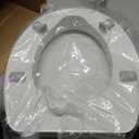 SAMODRA Raised Toilet Seat Riser Round, White, 3 Inch High Elevated Toilet Seat for Seniors, Soft Close, Easy Install & Clean (Round)