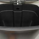 Kitchen Trash Can with Lid for Office Bedroom Bathroom Step Trash Bin Fingerprint-Proof Garbage Bin Brushed Stainless Steel 13 Gallon (Black)