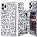 Cavor for iPhone 13 Pro Max Case Wallet with Card Holder,for iPhone 13 Pro Max Case for Women Men,Stand and Strap,Protective Phone Case Cover-White