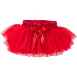 Anbaby Baby Girls Soft Tutu Skirt Toddler Ruffled Pants Diaper Cover (6-12 Months, Red)