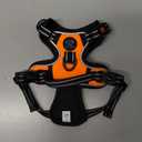 PHOEPET No Pull Dog Harnesses for Small Dogs Reflective Adjustable Front Clip Vest with Handle 2 Metal Rings 3 Buckles [Easy to Put on & Take Off] (XS, Orange)