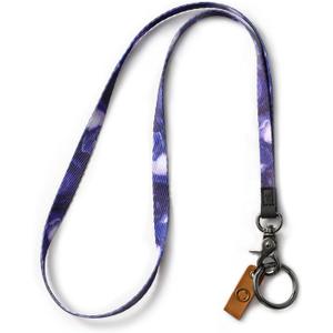 MNGARISTA Neck Lanyard for Keys, Floral Key Lanyard for Women, Durable ID Lanyards with Keyring and Clasp for ID Badges, School ID or Wallets, Eustoma