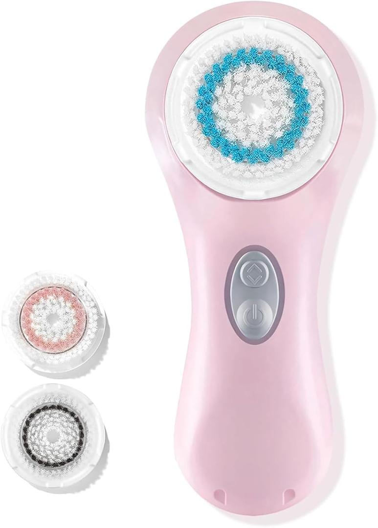 Microtree Electric Facial Cleansing Brush, Sonic Vibrating Rechargeable Face Scrubber Exfoliator, 2 Speeds for Gentle Clean, Face Wash Brush - No Rotation, Safe for All Skin Types