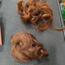 SARLA 2PCS Messy Bun Hair Pieces for Women Detachable Claw Clip Wavy Curly Synthetic Hairpieces for Updos with Tendrils Fake Scrunchies Ponytail Extension Red Vino